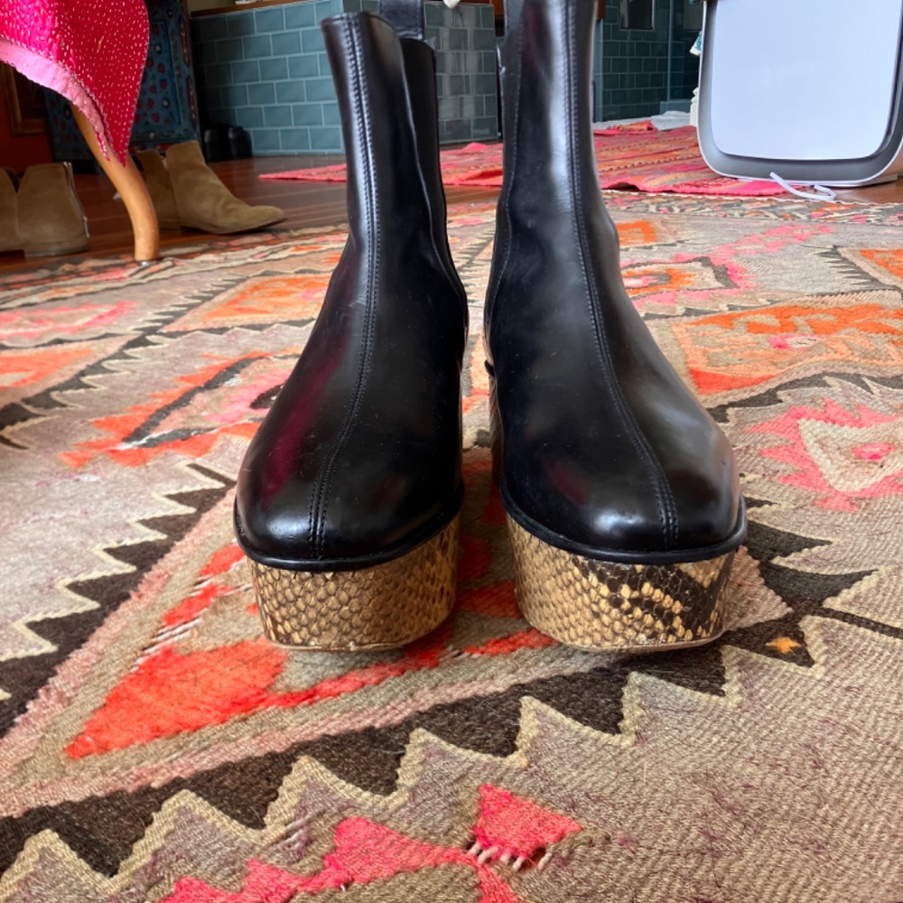 Dries Van Noten Python Platform Boots - image 2